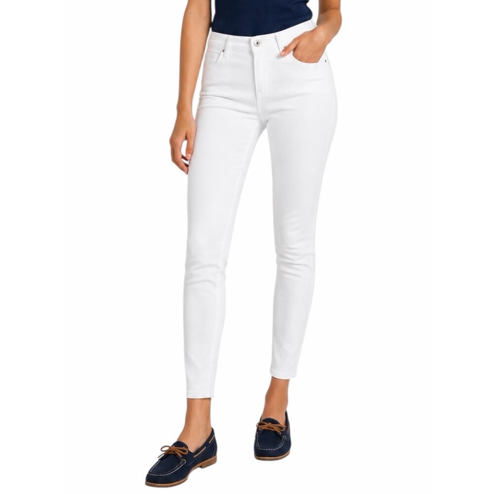 Current Elliott High Rise The Stiletto Skinny Jeans Clean White Size 27